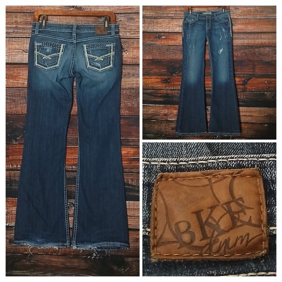 Buckle BKE Jeans 26 Sabrina Boot Cut Low Rise Denim Distressed - Picture 1 of 11